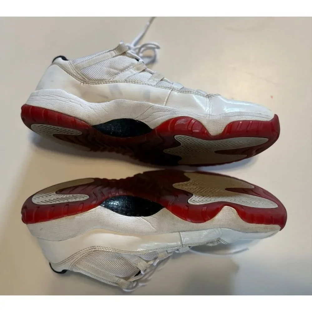 Air Jordan 11 Retro Low Sneakers GS White Varsity Red Streetwear Men's Size 10